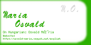 maria osvald business card